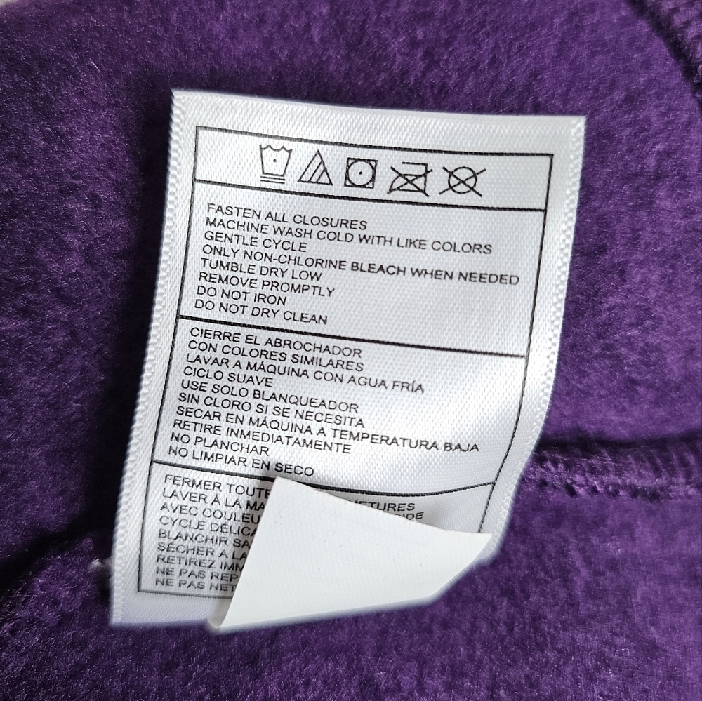 CANADA WEATHERGEAR Women’s Lightweight Sweater Fleece Sweatshirt Jacket Purple S - Picture 9 of 9